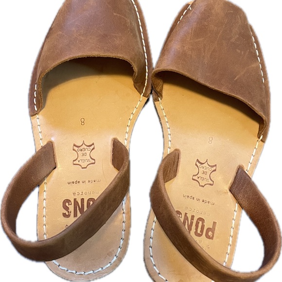Avarcas Pons Brown Leather Women Sandals - Picture 6 of 6